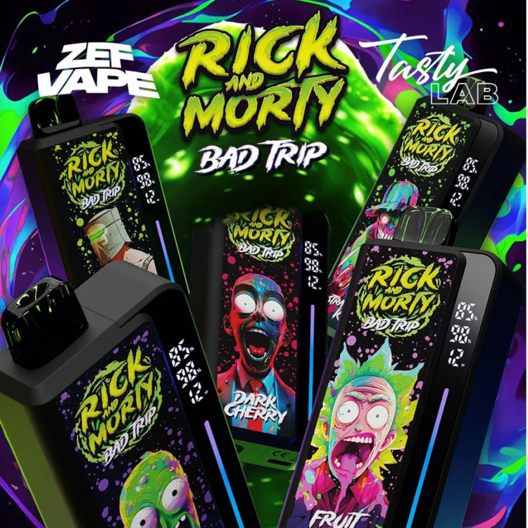 Одноразовая электронная сигарета Rick and Morty Bad Trip 25 000 тяг - Клубника Киви